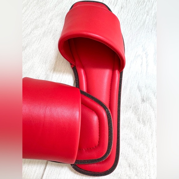 NWT - Brunello Cucinelli Red Slippers Vibrant Comfort - Picture 9 of 11
